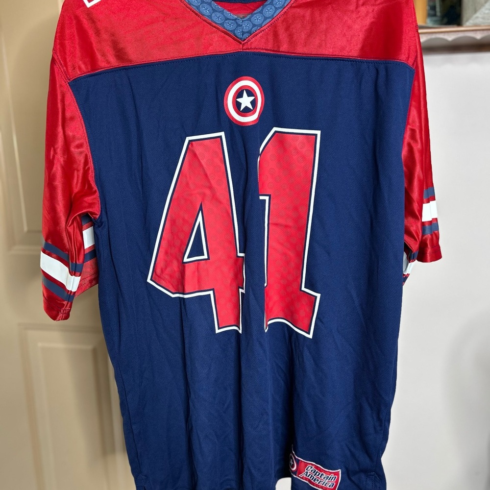 Marvel Red and Blue Men's Jersey